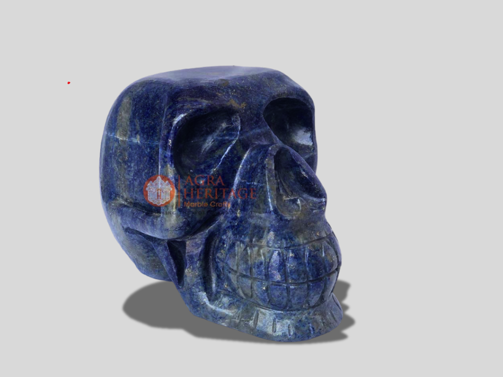 Lapis Lazuli Cranium Skull Handmade Arts Decor